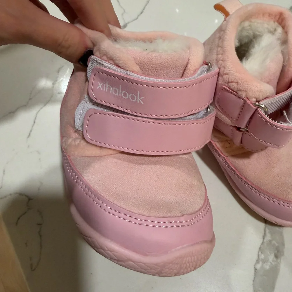 Amazon Pink Kids Boots with Velcro Straps